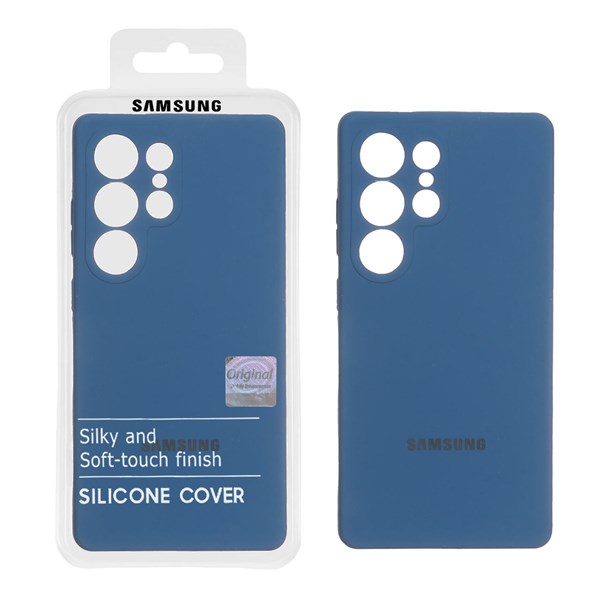 قاب سیلیکونی پاک کنی اورجینال Master Quality مدل Samsung Galaxy S25 Ultra - آبی تیره (پک دار)